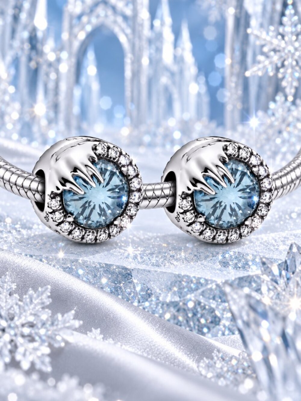 PAIR** Frozen Glacier Charms